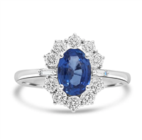 Anello Recarlo Donna in Oro bianco Zaffiro blu R79CC108/ZB030-14